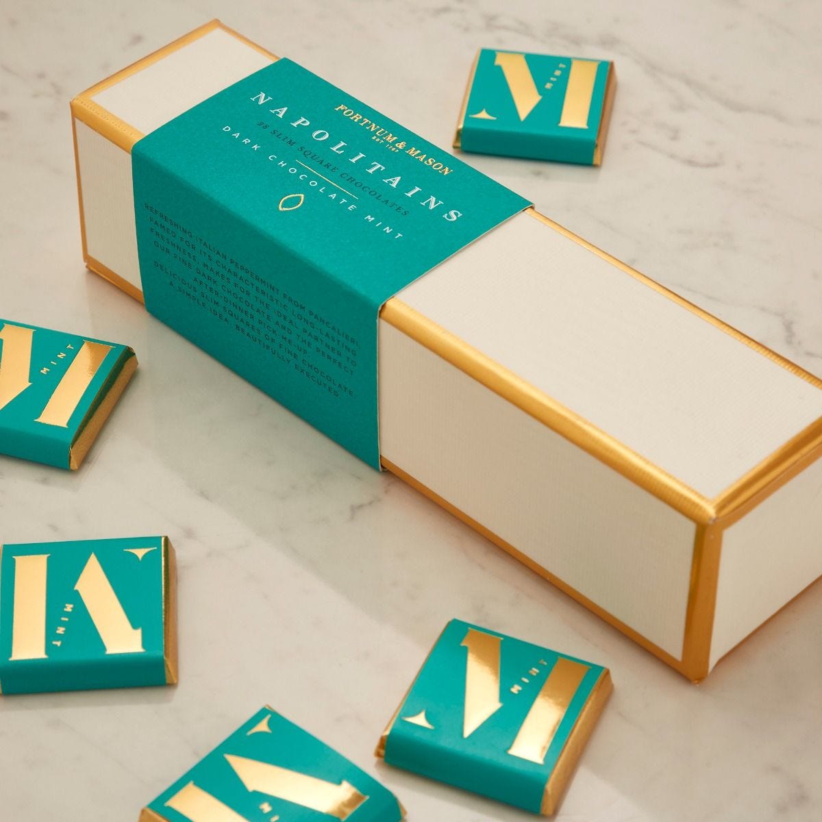 Fortnum's mint Napolitains dark chocolate squares 182g, UK version