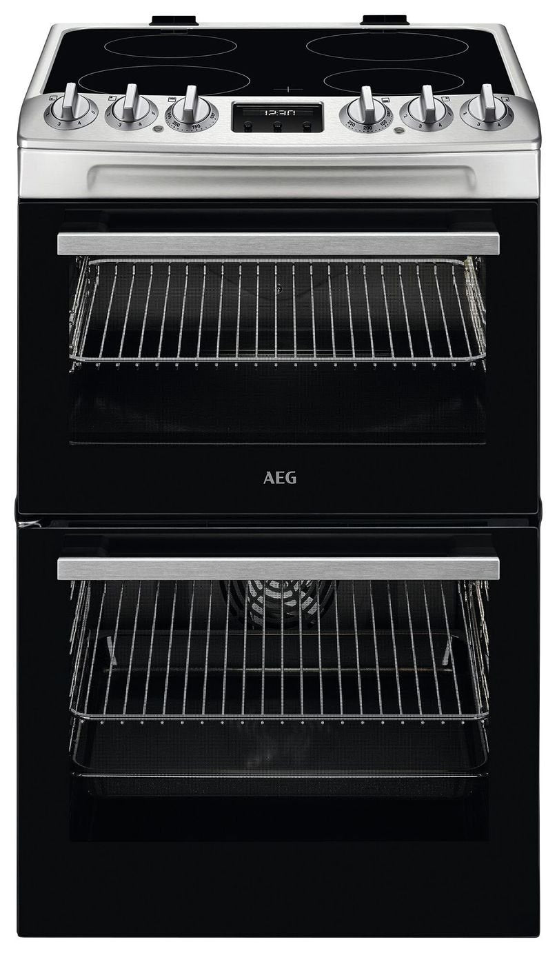 AEG double electric cooker stainless steel 55cm - British product