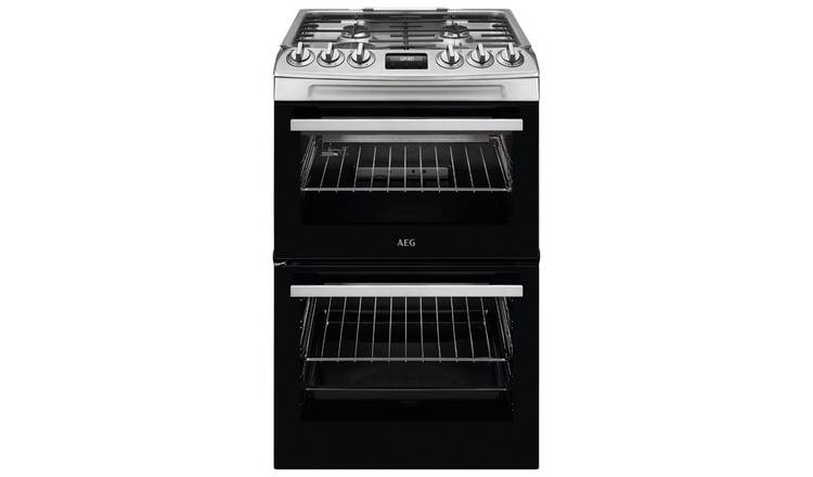 AEG Edelstahl 55cm Doppelbackofen Gasherd – Britisches Produkt