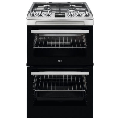 Argos AEG CGX1130ACM Stainless Steel 55cm Double Oven Gas Cooker- Buy online at McGrocer