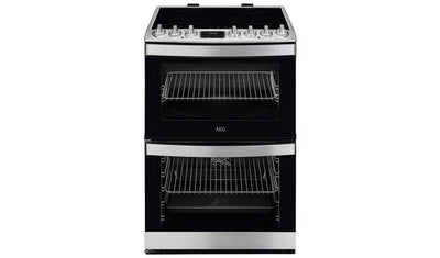 Argos AEG CIB6734ACM 60cm Dobbel Elektrisk Komfyr Rustfritt Stål - Kjøp online hos McGrocer