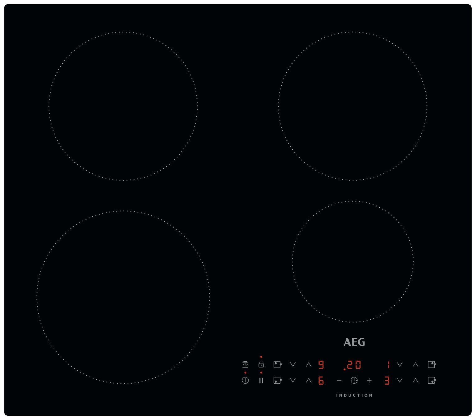 AEG black induction hob 59cm x 60cm - British product