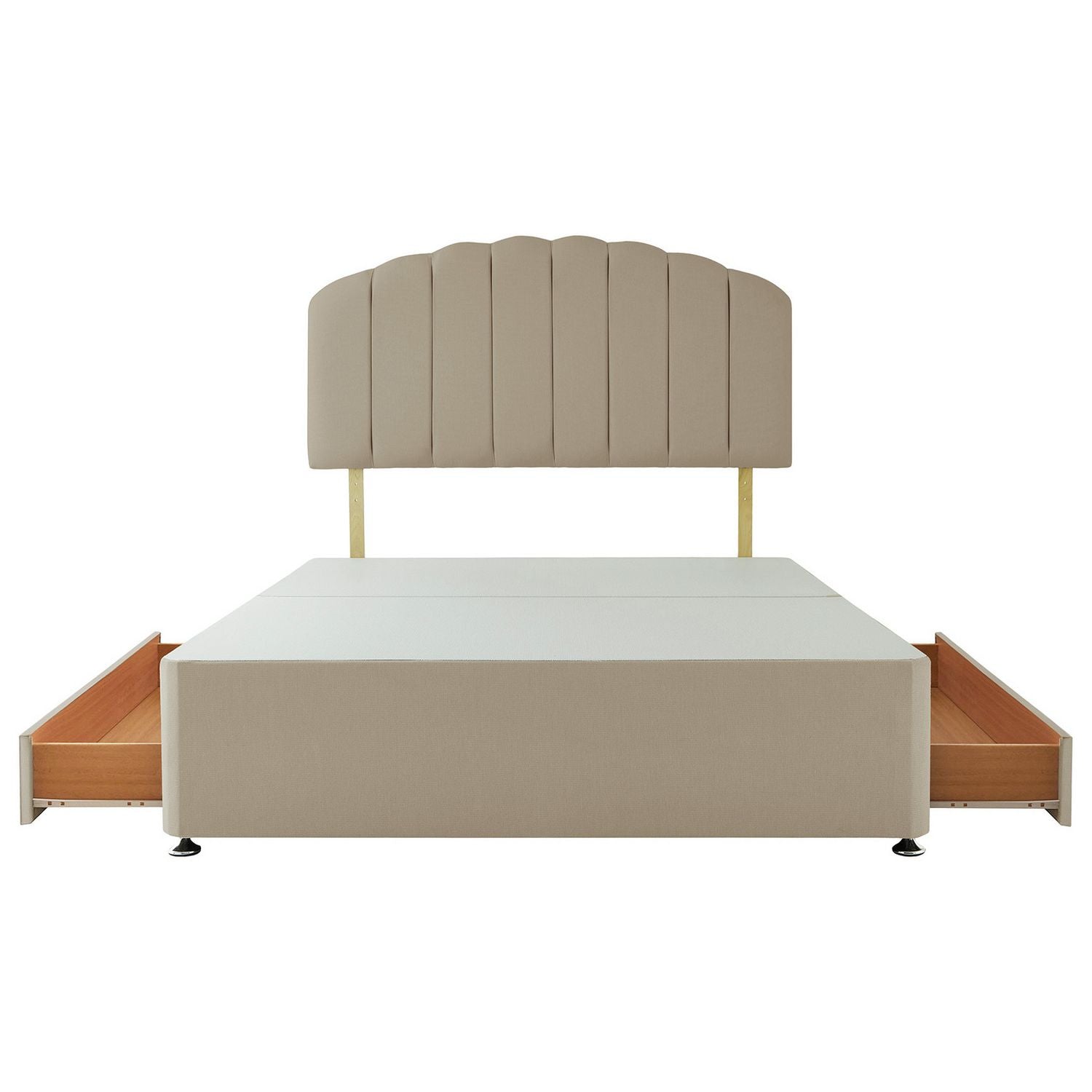 Silentnight Small Double divan bed base in sandstone (British brand)