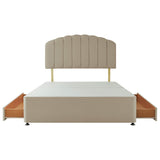 Silentnight Small Double divan bed base in sandstone (British brand)