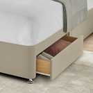 Silentnight Small Double divan bed base in sandstone (British brand)