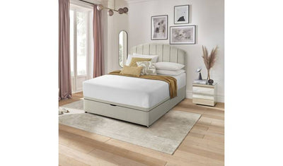 Argos Silentnight Small Double Half Ottoman Divan Bed Base in Sandstone- Buy online at McGrocer