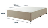Silentnight Double Divan Bed Base Sandstone (British brand)