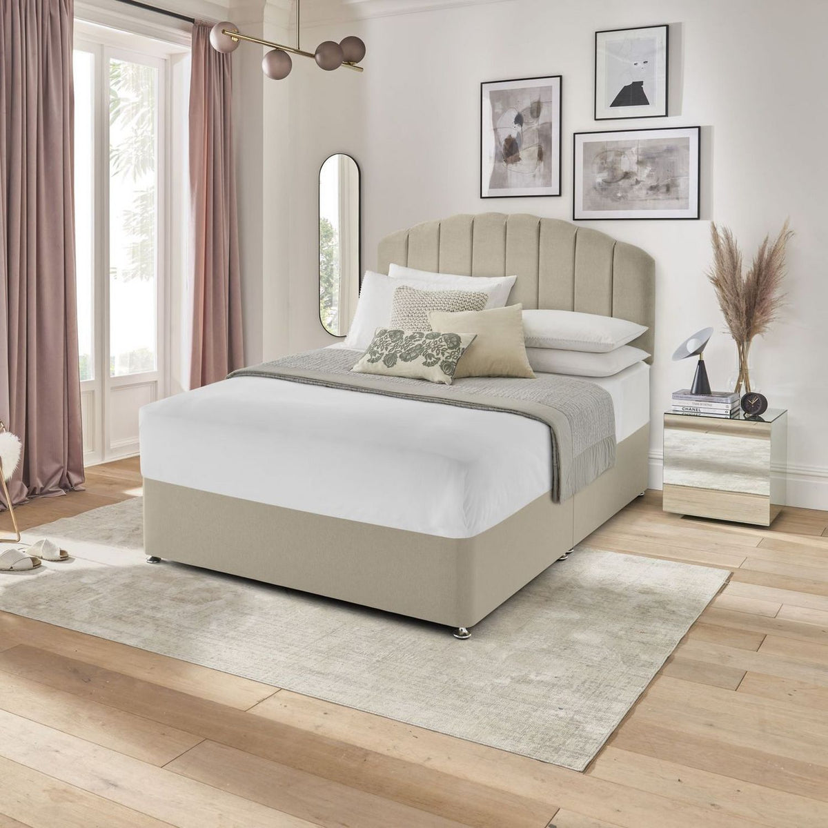 Silentnight Double Divan Bed Base Sandstone (British brand)