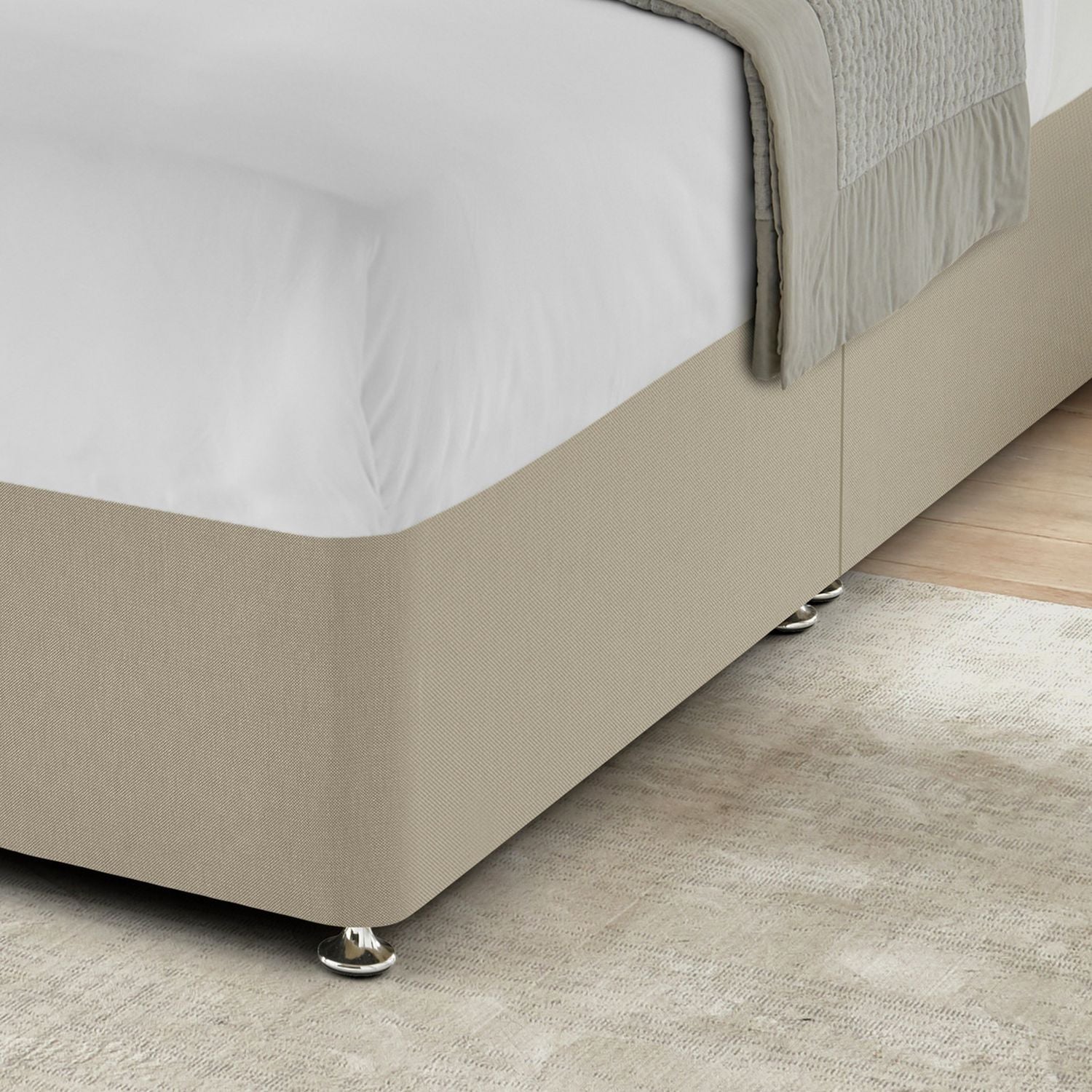 Silentnight Double Divan Bed Base Sandstone (British brand)