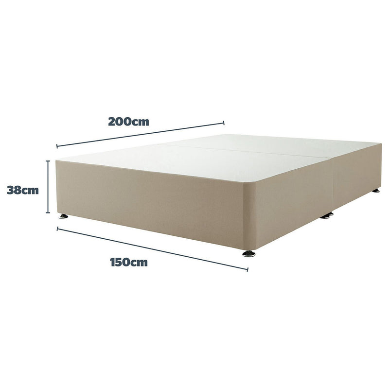 Silentnight Kingsize Divan Bed Base Sandstone (British brand)