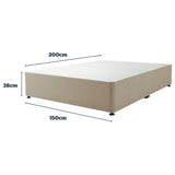 Silentnight Kingsize Divan Bed Base Sandstone (British brand)