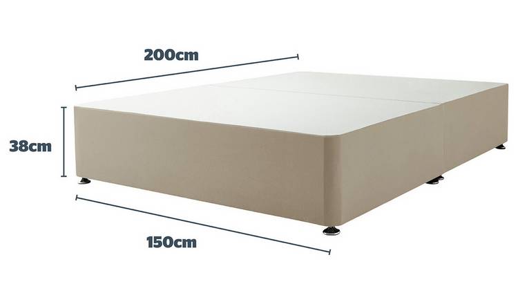 Silentnight Kingsize Divan Bed Base Sandstone (British brand)