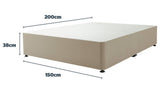Silentnight Kingsize Divan Bed Base Sandstone (British brand)