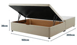 Silentnight Kingsize Half Ottoman Divan Bed in Sandstone (British brand)