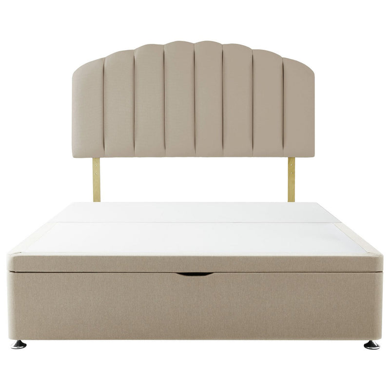 Silentnight Kingsize Half Ottoman Divan Bed in Sandstone (British brand)