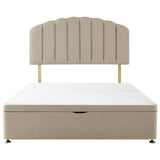 Silentnight Kingsize Half Ottoman Divan Bed in Sandstone (British brand)