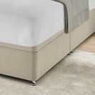 Silentnight Kingsize Half Ottoman Divan Bed in Sandstone (British brand)