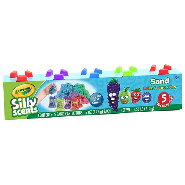Crayola Silly Scents Moulding Sand 5 x 5oz Tubs - British product
