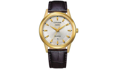 Argos Citizen Men's Eco Drive Brown Leather Strap Watch 40mm- Buy online at McGrocer