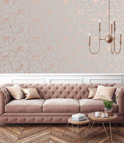 Superfresco Milan Rose Gold Teksturert Tapet 52cm x 10m