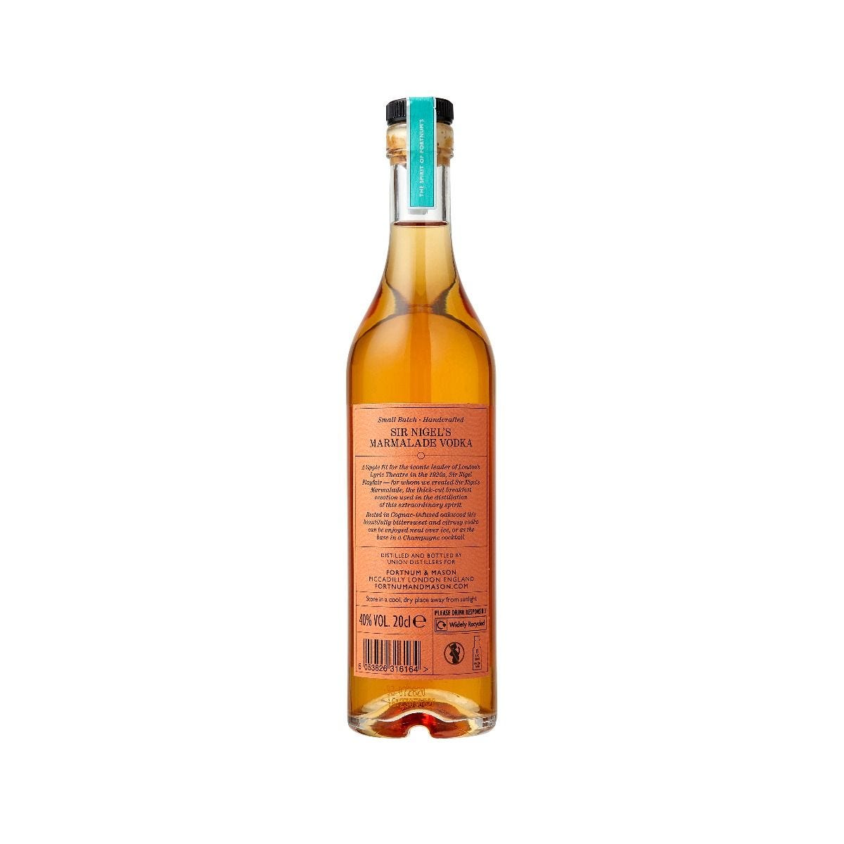 Fortnum's orange marmalade vodka 20cl, imported from the UK