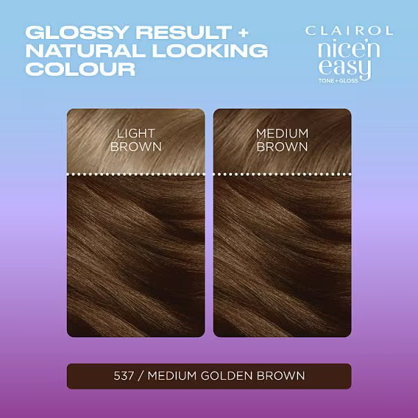 Clairol semipermanent hair dye Med Gold Brown - British product