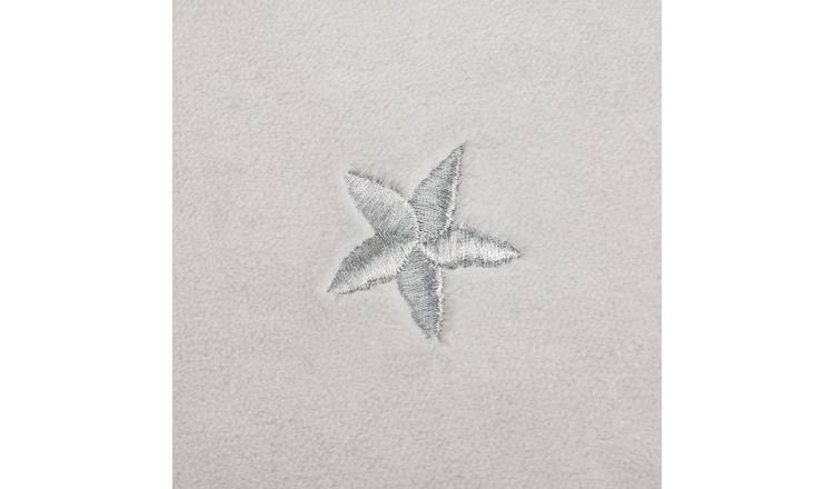 Argos Home Grey embroidered star duvet cover set Double - British product