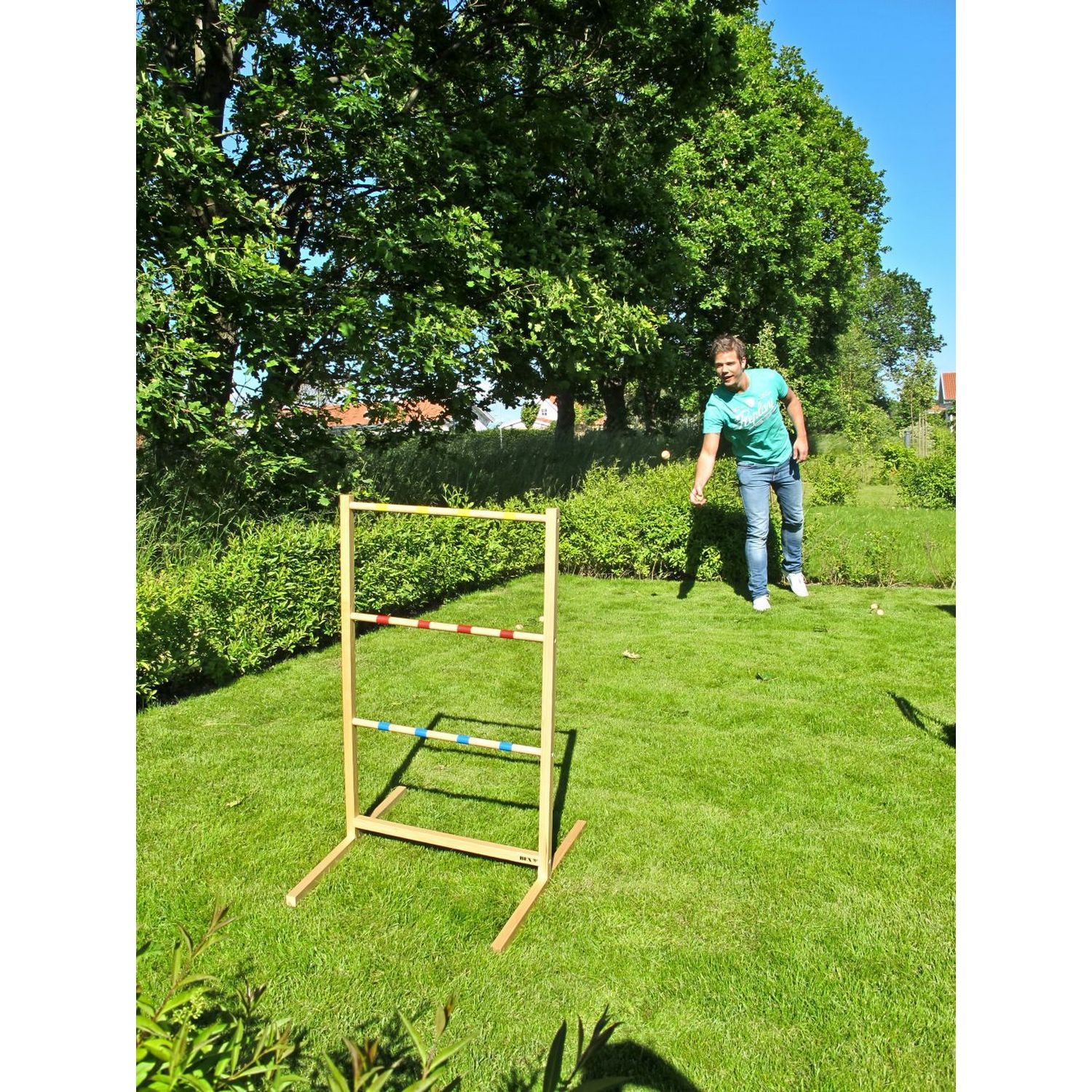 Bex Wooden Ladder Game set with balls and ladder - British product
