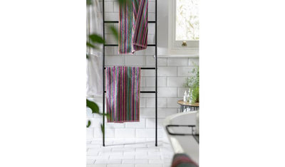 Habitat Lot de 2 lingettes pour le visage rayées fines en coton - Multicolore