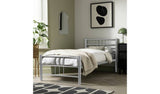 Argos Home single metal bed frame in silver - British product