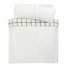 Argos Home checked grid fleece cream bedding set single - British product