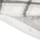 Argos Home checked grid fleece cream bedding set single - British product