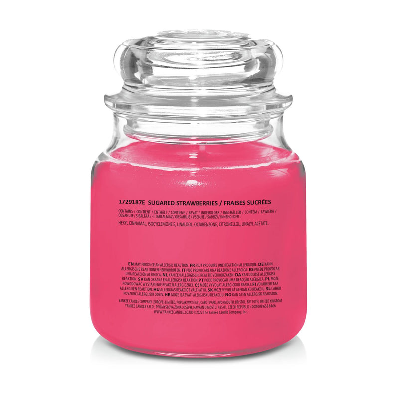 Yankee Candle Sugared Strawberries medium jar scented candle (British brand)