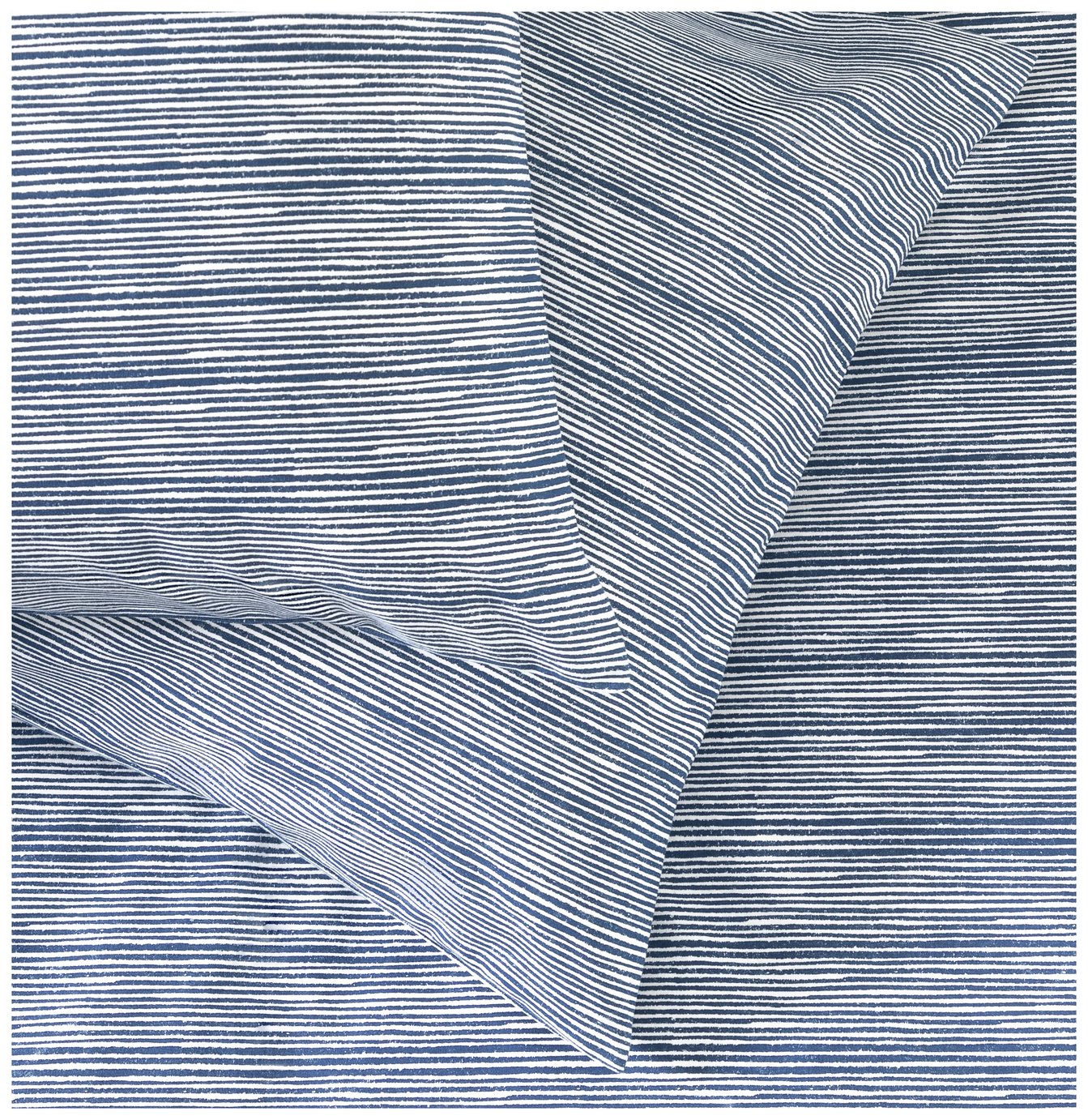 Habitat Stockholm Stripe Blue & White bedding set for double bed, UK version