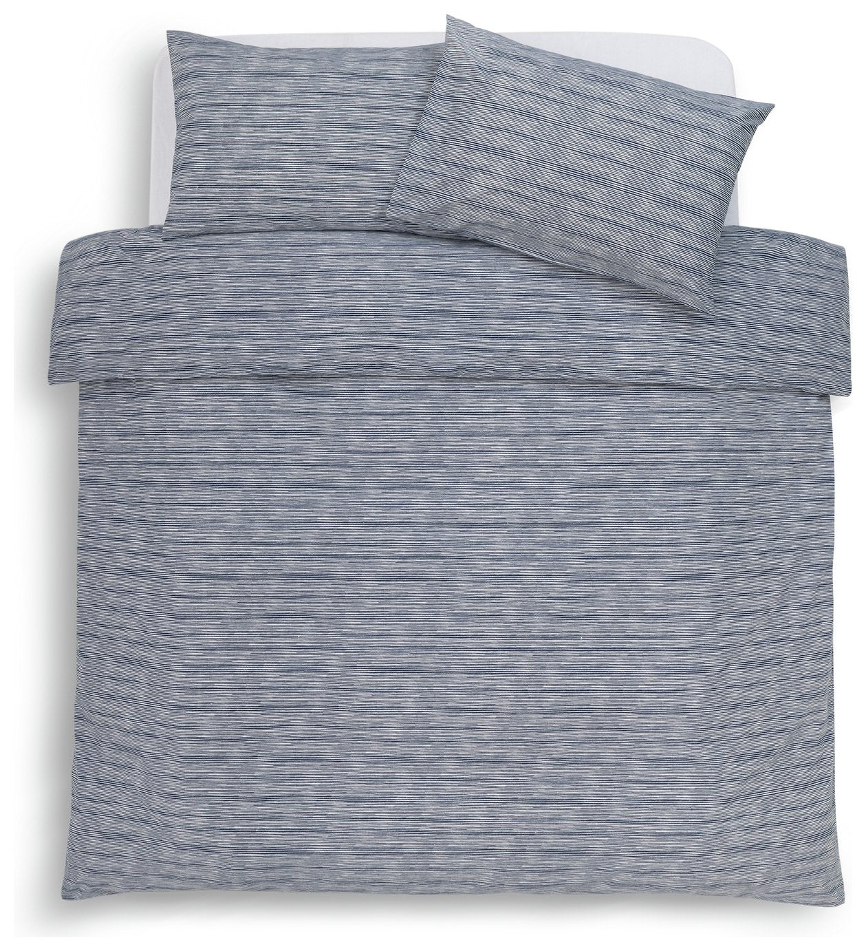 Habitat Stockholm Stripe Blue & White bedding set for double bed, UK version