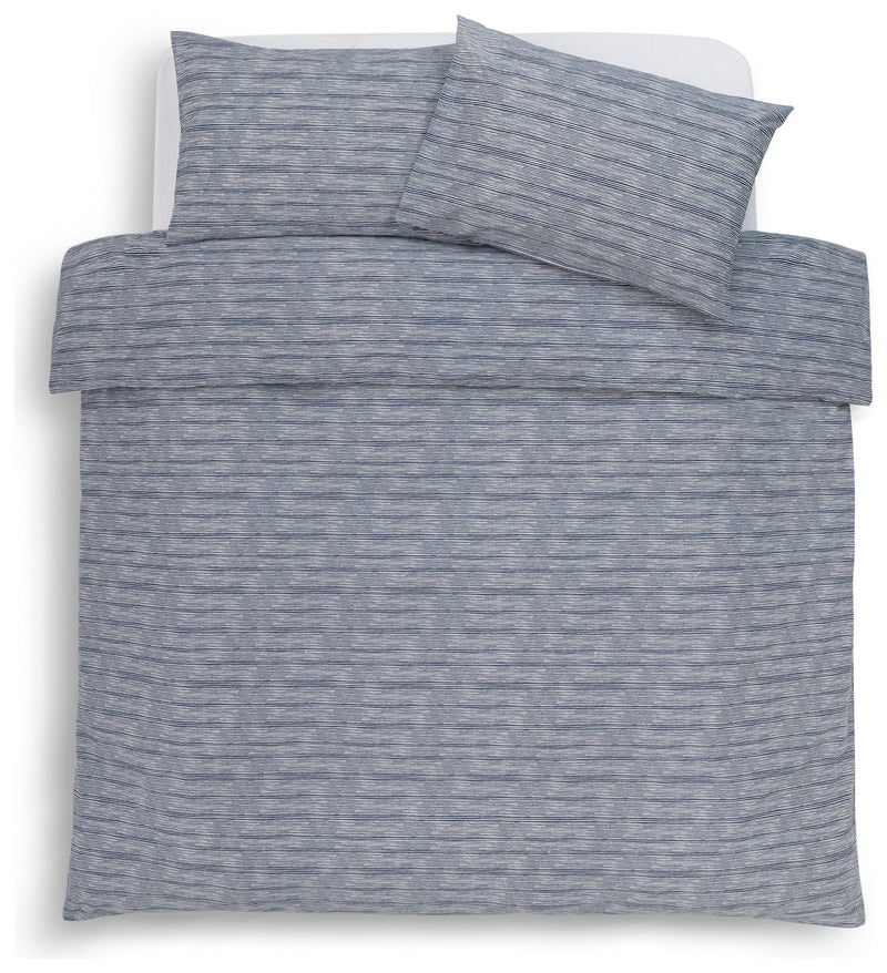 Habitat Stockholm Stripe Blue & White bedding set for double bed, UK version