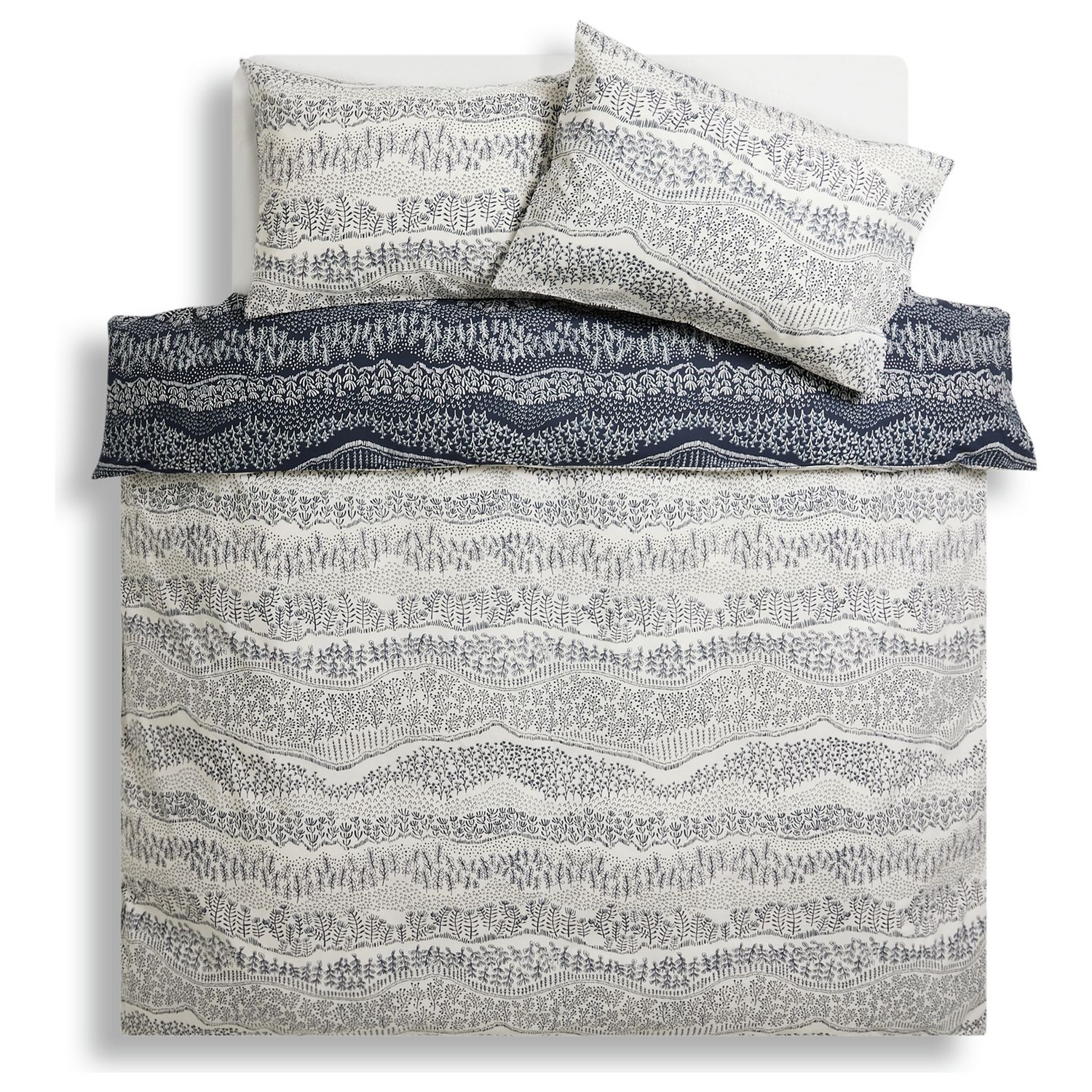 Habitat Scandi Blue Bedding Set King size, UK version