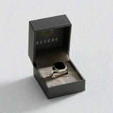 Revere 9ct yellow gold onyx signet ring, UK version
