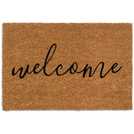 Habitat Welcome Natural & Black Short Pile Doormat 60x40cm, UK version