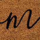 Habitat Welcome Natural & Black Short Pile Doormat 60x40cm, UK version