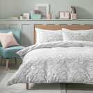 Argos Home Shadow Butterflies grey duvet cover set Double - British product