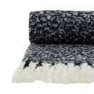 Habitat faux mohair throw navy 125x150cm, UK version