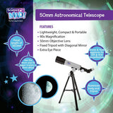 Science Mad 50mm telescope with tripod - British product