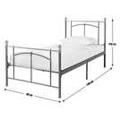 Argos Home single metal bed frame in white - British product