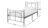 Argos Home single metal bed frame in white - British product