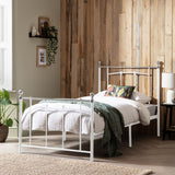Argos Home single metal bed frame in white - British product