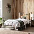 Argos Home single metal bed frame in white - British product