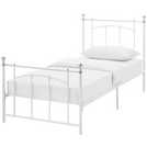 Argos Home single metal bed frame in white - British product