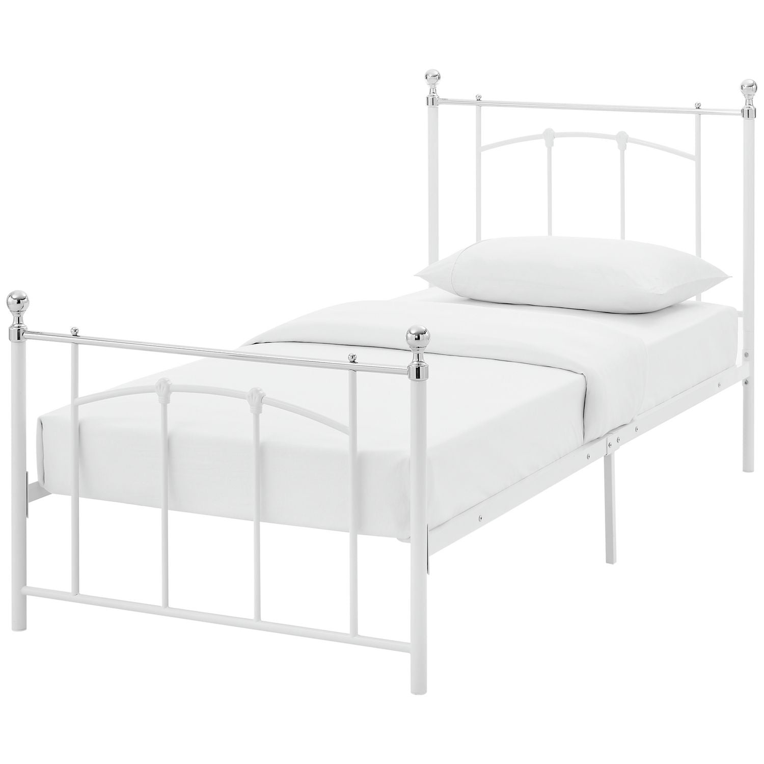 Argos Home single metal bed frame in white - British product