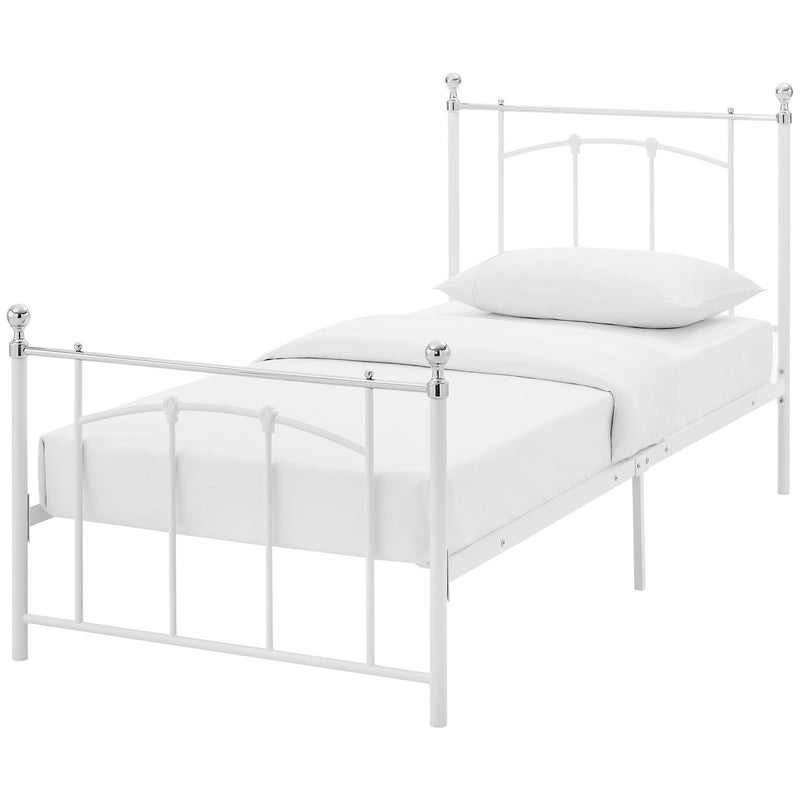Argos Home single metal bed frame in white - British product